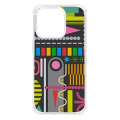 Pattern Geometric Abstract Colorful Arrow Line Circle Triangle Iphone 14 Pro Tpu Uv Print Case by Bangk1t