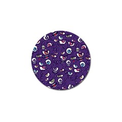 Eye Artwork Decor Eyes Pattern Purple Form Backgrounds Illustration Golf Ball Marker by Bangk1t