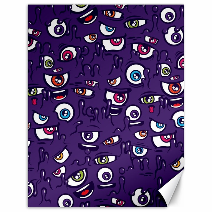 Eye Artwork Decor Eyes Pattern Purple Form Backgrounds Illustration Canvas 12  x 16 