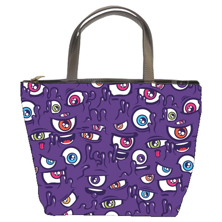 Eye Artwork Decor Eyes Pattern Purple Form Backgrounds Illustration Bucket Bag