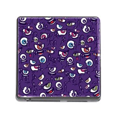 Eye Artwork Decor Eyes Pattern Purple Form Backgrounds Illustration Memory Card Reader (Square 5 Slot)