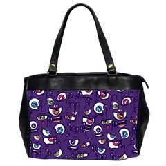 Eye Artwork Decor Eyes Pattern Purple Form Backgrounds Illustration Oversize Office Handbag (2 Sides) by Bangk1t