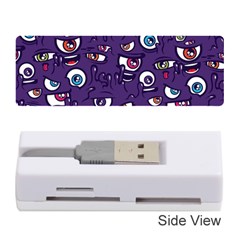 Eye Artwork Decor Eyes Pattern Purple Form Backgrounds Illustration Memory Card Reader (stick) by Bangk1t