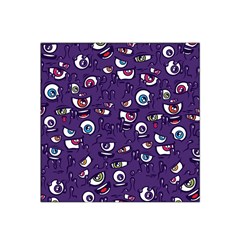 Eye Artwork Decor Eyes Pattern Purple Form Backgrounds Illustration Satin Bandana Scarf 22  x 22 