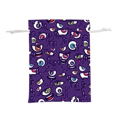 Eye Artwork Decor Eyes Pattern Purple Form Backgrounds Illustration Lightweight Drawstring Pouch (L)