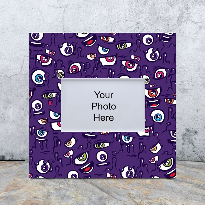 Eye Artwork Decor Eyes Pattern Purple Form Backgrounds Illustration White Box Photo Frame 4  x 6 