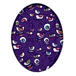 Eye Artwork Decor Eyes Pattern Purple Form Backgrounds Illustration Oval Glass Fridge Magnet (4 pack) Front