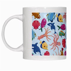 Sea Creature Themed Artwork Underwater Background Pictures White Mug by Bangk1t