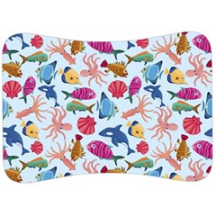 Sea Creature Themed Artwork Underwater Background Pictures Velour Seat Head Rest Cushion by Bangk1t