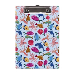 Sea Creature Themed Artwork Underwater Background Pictures A5 Acrylic Clipboard by Bangk1t