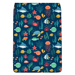 Variety Of Fish Illustration Turtle Jellyfish Art Texture Removable Flap Cover (l) by Bangk1t