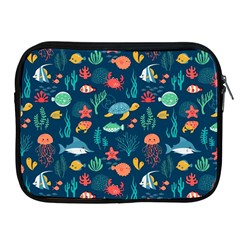 Variety Of Fish Illustration Turtle Jellyfish Art Texture Apple Ipad 2/3/4 Zipper Cases by Bangk1t