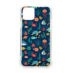 Variety Of Fish Illustration Turtle Jellyfish Art Texture Iphone 11 Pro 5 8 Inch Tpu Uv Print Case by Bangk1t