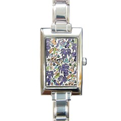 Purple Orange Green Blue Cartoon Rectangle Italian Charm Watch by Bangk1t