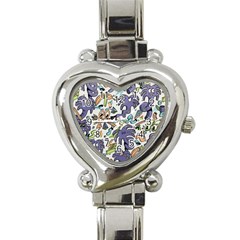 Purple Orange Green Blue Cartoon Heart Italian Charm Watch by Bangk1t