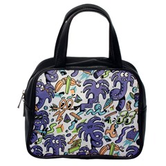 Purple Orange Green Blue Cartoon Classic Handbag (one Side) by Bangk1t