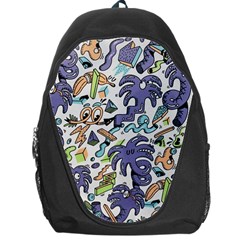 Purple Orange Green Blue Cartoon Backpack Bag by Bangk1t