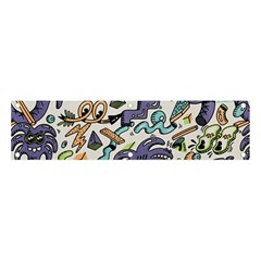 Purple Orange Green Blue Cartoon Banner And Sign 4  X 1  by Bangk1t