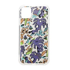 Purple Orange Green Blue Cartoon Iphone 11 Tpu Uv Print Case by Bangk1t