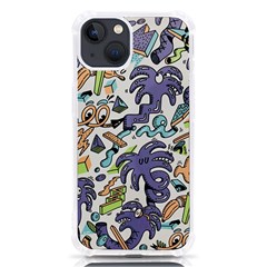 Purple Orange Green Blue Cartoon Iphone 13 Tpu Uv Print Case