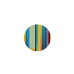 Colorful Rainbow Striped Pattern Stripes Background 1  Mini Buttons by Bangk1t