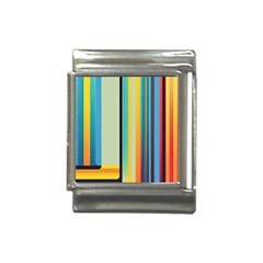 Colorful Rainbow Striped Pattern Stripes Background Italian Charm (13mm) by Bangk1t