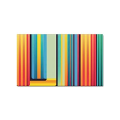 Colorful Rainbow Striped Pattern Stripes Background Sticker (rectangular) by Bangk1t