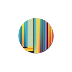 Colorful Rainbow Striped Pattern Stripes Background Golf Ball Marker by Bangk1t