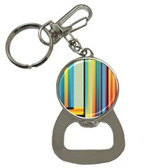 Colorful Rainbow Striped Pattern Stripes Background Bottle Opener Key Chain by Bangk1t