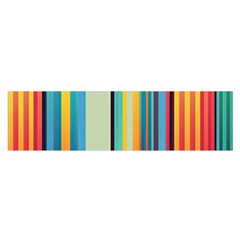 Colorful Rainbow Striped Pattern Stripes Background Oblong Satin Scarf (16  X 60 ) by Bangk1t