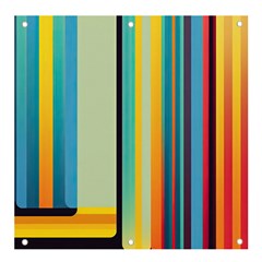 Colorful Rainbow Striped Pattern Stripes Background Banner And Sign 4  X 4  by Bangk1t