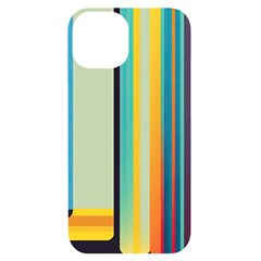 Colorful Rainbow Striped Pattern Stripes Background Iphone 14 Black Uv Print Case