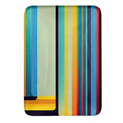 Colorful Rainbow Striped Pattern Stripes Background Rectangular Glass Fridge Magnet (4 Pack) by Bangk1t