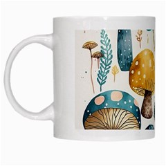 Mushroom Forest Fantasy Flower Nature White Mug by Bangk1t