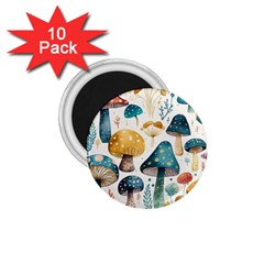 Mushroom Forest Fantasy Flower Nature 1 75  Magnets (10 Pack)  by Bangk1t