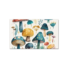 Mushroom Forest Fantasy Flower Nature Sticker Rectangular (10 Pack) by Bangk1t