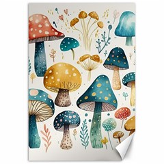 Mushroom Forest Fantasy Flower Nature Canvas 20  X 30  by Bangk1t