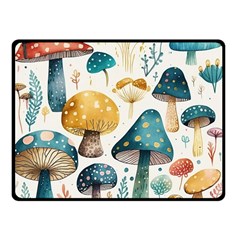 Mushroom Forest Fantasy Flower Nature Fleece Blanket (small) by Bangk1t