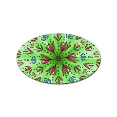 Flower Mandala Art Drawing Spring Background Sticker Oval (100 Pack) by Bangk1t