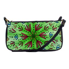 Flower Mandala Art Drawing Spring Background Shoulder Clutch Bag by Bangk1t