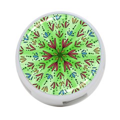 Flower Mandala Art Drawing Spring Background 4-port Usb Hub (one Side) by Bangk1t