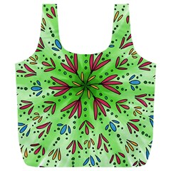 Flower Mandala Art Drawing Spring Background Full Print Recycle Bag (xl) by Bangk1t