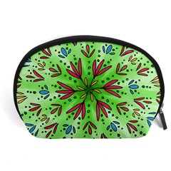 Flower Mandala Art Drawing Spring Background Accessory Pouch (large) by Bangk1t