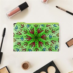 Flower Mandala Art Drawing Spring Background Cosmetic Bag (xs) by Bangk1t