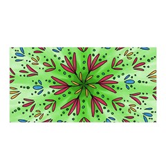 Flower Mandala Art Drawing Spring Background Satin Wrap 35  X 70  by Bangk1t