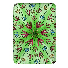 Flower Mandala Art Drawing Spring Background Rectangular Glass Fridge Magnet (4 Pack)