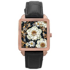 Fantasy People Mysticism Composing Fairytale Art Rose Gold Leather Watch  by Bangk1t