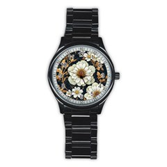 Fantasy People Mysticism Composing Fairytale Art Stainless Steel Round Watch by Bangk1t