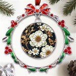 Fantasy People Mysticism Composing Fairytale Art Metal X mas Wreath Ribbon Ornament Front