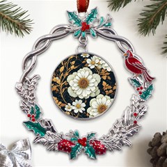 Fantasy People Mysticism Composing Fairytale Art Metal X mas Wreath Holly Leaf Ornament by Bangk1t